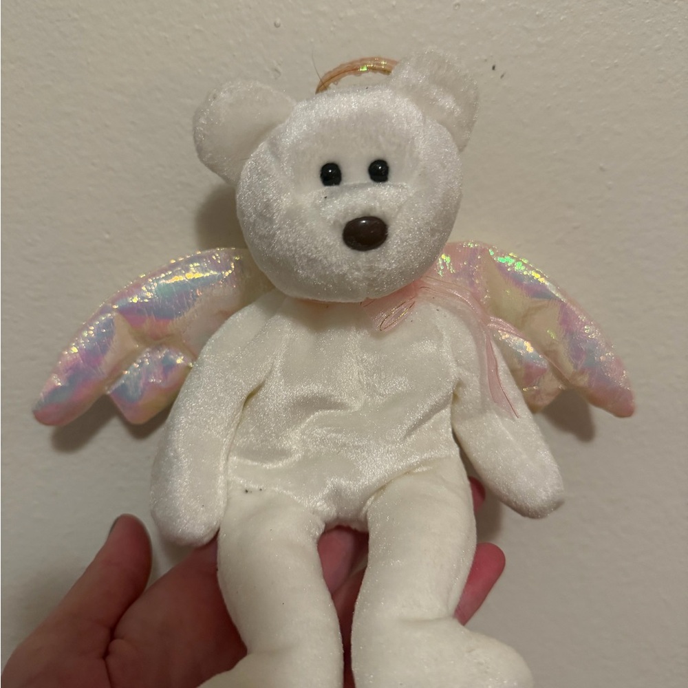 Ty Beanie Babies Halo White Plush Bear